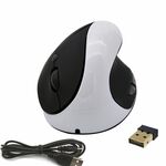 Jsy-03 6 tasti wireless verticale verticale mouse verticale ergonomico mouse ottico (bianco)