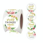 5 pz roll floral ringraziamento adesivi adesivi per la decorazione della festa nuziale adesivi, dimensioni: 3.8 cm / 1,5 pollici (A-134-38mm)