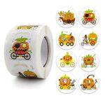 5 pezzi Halloween Pumpkin Car Sticker Autoadesivo Dono decorazioni per la decorazione artigianale, Dimensioni: 3.8 cm / 1,5 pollici (K-133)