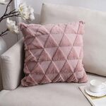 Peluche a doppia lati Peluche Home Divano cuscino federa, dimensioni: 45x45cm senza nucleo (triangolo rosa positivo)