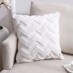 Double-lated Peluche Pillow Home Divano Cuscino Federa, Dimensioni: 45x45cm Federa + Core (White Big Waves)