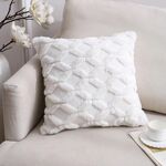 Double-lated Peluche Pillow Home Divano cuscino federa, misura: 45x45cm federa + nucleo (rivestimento bianco)