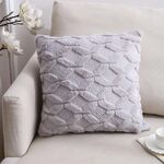 Double-lated Peluche Pillow Home Divano cuscino federa, misura: 45x45cm federa + nucleo (grigio diamante)