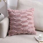 Peluche a doppia lati Peluche Home Divano cuscino federa, misura: 45x45cm federa + core (rosa barca)