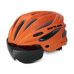 GUB K80 Plus Casco bici con visiera e occhiali (arancione)