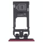 Cassettiera della scheda SIM + vassoio della scheda SIM / vassoio della scheda micro SD per Sony Xperia 5 (rosso)