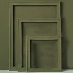 3 in 1 diverse dimensioni MORANDI colore in legno fotogramma serigrafia serie colore spray vernice foto puntelli fotografia sfondo ornamenti (verde intenso)