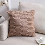 Double-lated Peluche Pillow Home Divano cuscino federa, misura: 45x45cm federa + nucleo (barca marrone)