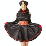 1794 Retro Ricamo stampato Zombie Vampiro Costume Halloween Cosplay Costume Zombie Dress, Dimensioni: taglia unica (Nero)