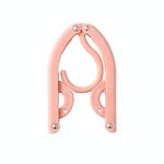 10 pezzi Portatile Pieghevole Pieghevole Gancio Asciugatura in plastica multifunzione (rosa)