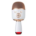 K58 Home Bluetooth Microfono wireless con lampada Telefono cellulare K canzone bambini microfono Audio (bianco)