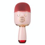 K58 Home Microfono wireless Bluetooth con lampada Telefono cellulare K canzone per bambini Microfono Audio (rosa)