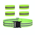 Stile di nascita elasticizzata riflettente Stita per la notte in esecuzione Sito edile Sicurezza del traffico Attrezzatura riflettente, Stile: 1 Cintura + 4 braccio