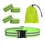 Vestito da nastro elasticizzativo riflettente Night Running Cantiere Sito edile Sicurezza del traffico Attrezzatura riflettente, Stile: 1 Cintura + 4 braccio cinghia + sacchetto di stoccaggio