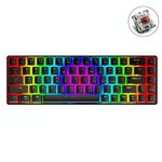 T8 68 Tasti da gioco meccanico Gaming meccanico RGB Tastiera cablata RGB, lunghezza del cavo: 1,6 m (albero nero del tè)