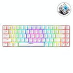 T8 68 Tasti Keys Keyboard Meccanico Gaming RGB Tastiera cablata retroilluminata, lunghezza del cavo: 1,6 m (albero verde bianco)
