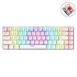 T8 68 Tasti tastiera meccanica Gaming meccanica RGB Tastiera cablata RGB, lunghezza del cavo: 1,6 m (albero rosso bianco RGB)