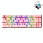 T8 68 Tasti Keys Keyboard di gioco meccanico RGB retroilluminato tastiera cablata, lunghezza del cavo: 1,6 m (albero verde rosa)