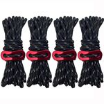4m x 4 rotoli da campeggio all'aperto tenda da campeggio a baldacchino corda del vento ridotta luminosa multi-funzione corda del vento tenda fibbia corda fissa (figura 8 fibbia-nera)