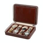 Box di stoccaggio dell'orologio da 8 cifre Scatola di visualizzazione dell'orologio da orologio portatile Guarda borsa da viaggio Borsa da viaggio, Specifiche: 24 x 18 x 6 cm (marrone)