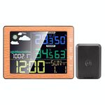 Ammortizzatore multifunzionale wireless colorato orologio meteorologico integrato e termoidrometro esterno (TS-8210-WG colore del grano di legno)