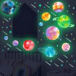 ZSZ1757 Adesivi murali luminosi e colorati per il pianeta dell'universo Camera dei bambini Soggiorno Adesivi murali decorativi semplici