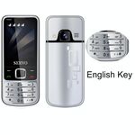 Servo V9500 Telefono cellulare, chiave inglese, 2,4 pollici, Spredrum SC6531CA, 21 tasti, supporto Bluetooth, FM, Suono magico, Torcia elettrica, GSM, Quad SIM (Argento)