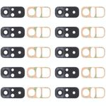 10 PCS Lente per fotocamera posteriore per Xiaomi Redmi Nota 10s M2101K7BG M2101K7BI M2101K7BNY (nero)