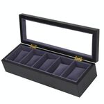 Casella di immagazzinaggio dell'orologio di vernice di vernice opaca di 5 bit di vernice di vernice (nera)