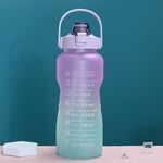 2L Grande capacità Sport Water Tazza per esterni Bottiglia per acqua portatile a prova di goccia (Purple Green Gradient)