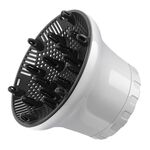 G8 Diffusore dei capelli universali Adattabile per asciugabiancheria con asciugabiancheria con design girevole capelli ricci grande cappuccio del vento (bianco)