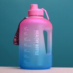 2.2L Tazza d'acqua di grande capacità Sport e fitness Paglia Grande bottiglia di acqua resistente al calore Barilotto di plastica resistente al calore (sfumato rosa rosa blu)