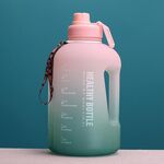 2.2L Tazza d'acqua di grande capacità Sport e fitness Paglia Grande bottiglia di acqua di acqua resistente al calore Barilotto di plastica resistente al calore (gradiente rosa verde)
