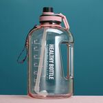 2.2L Tazza d'acqua di grande capacità Sport e fitness Paglia Grande bottiglia d'acqua resistente al calore Barilotto di plastica (rosa)