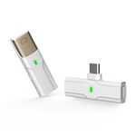 DS01 Outdoor Live Collar Collar Collar Intervista Registrazione del rumore Riduzione del rumore Microfono wireless, Specifica: Type-C / USB-C (bianco)