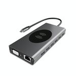 BX15W USB Hub Type-C Docking Station con funzione di carica wireless (15 in 1)