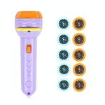 3 set per bambini educazione precoce Torcia di proiezione luminosa, specifica: viola + 80 modelli