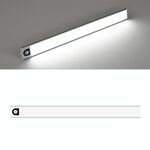Lampada a LED wireless a induzione automatica automatica intelligente 80 cm (argento + luce bianca)