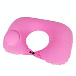 Viaggio Gonfiabile Premere il cuscino della Guardia del collo a forma di U, Colore: Floccato U009-02 (Rosa rossa)