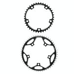 West Biking a 2 pezzi 53t-39T Bike in lega di alluminio in lega di alluminio (nero)