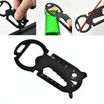 5 PCS Grande testata rotonda Scheda multifunzionale EDC EDC (nero)