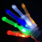 1 paia di ossa della mano Guanti luminosi a LED, dimensioni: XL (colorato)