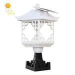 8 LED Solar Outdoor House Aspetto Prato Giardino decorazione luce (Berretto da colonna Bianco)