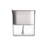 Pentola di fiori di plastica visibile trasparente idroponica, dimensioni: 10x10x11.3cm (bianco)