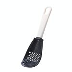 3 pezzi di macinazione della cucina e cucchiaio drenante (nero)