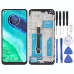 Schermo LCD TFT per Motorola Moto G8 XT2045-1 Digitizer Assemblaggio completo con cornice (nero)