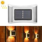 6 Lampada da parete in acciaio inox da giardino solare a LED (luce calda)