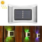 6 Lampada da parete in acciaio inox da giardino solare a LED (luce a colori)