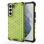 Per Samsung Galaxy S22 5G HoneyComber PC + Cassa del telefono TPU (verde)