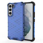 Per Samsung Galaxy S22 5G HONEYCOMB PC + Cassa del telefono TPU (blu)